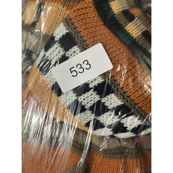 Vintage Arielle Sweater Coogi Style Geometric Knit Earth Tone 3D Knit Womens Med - Picture 15 of 15